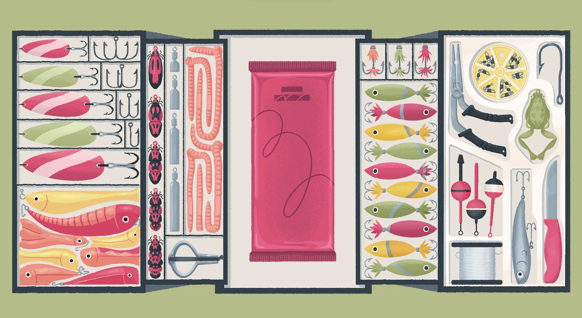 A Little to the Left Cupboards and Drawers  Level 19 Fishing Lures Solution