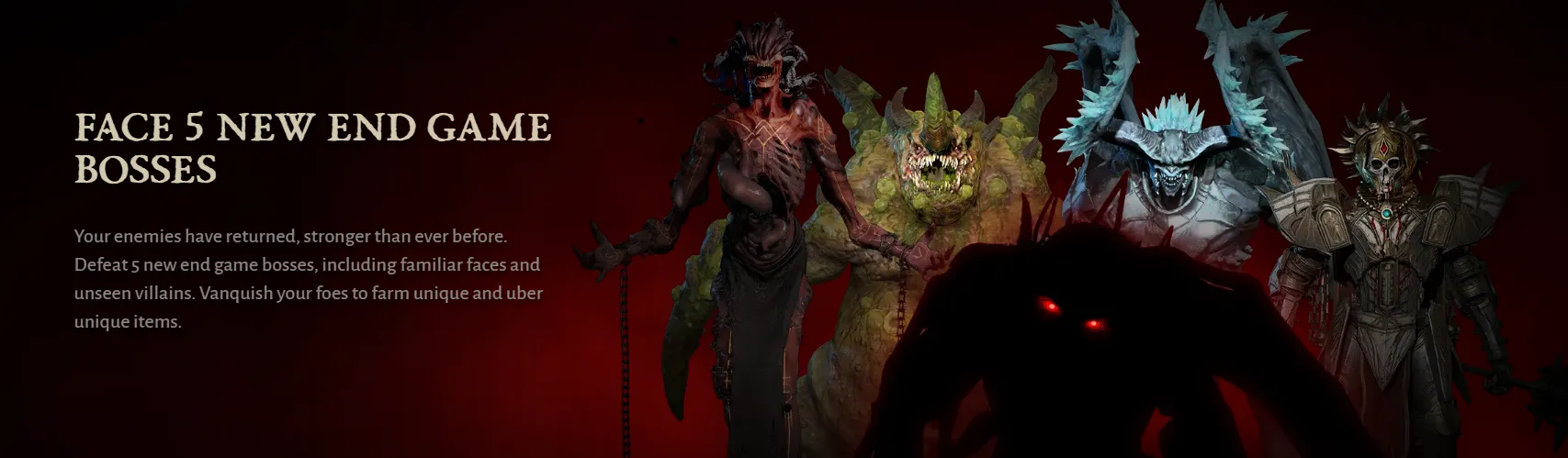 Diablo 4 Season of Blood new endgame bosses