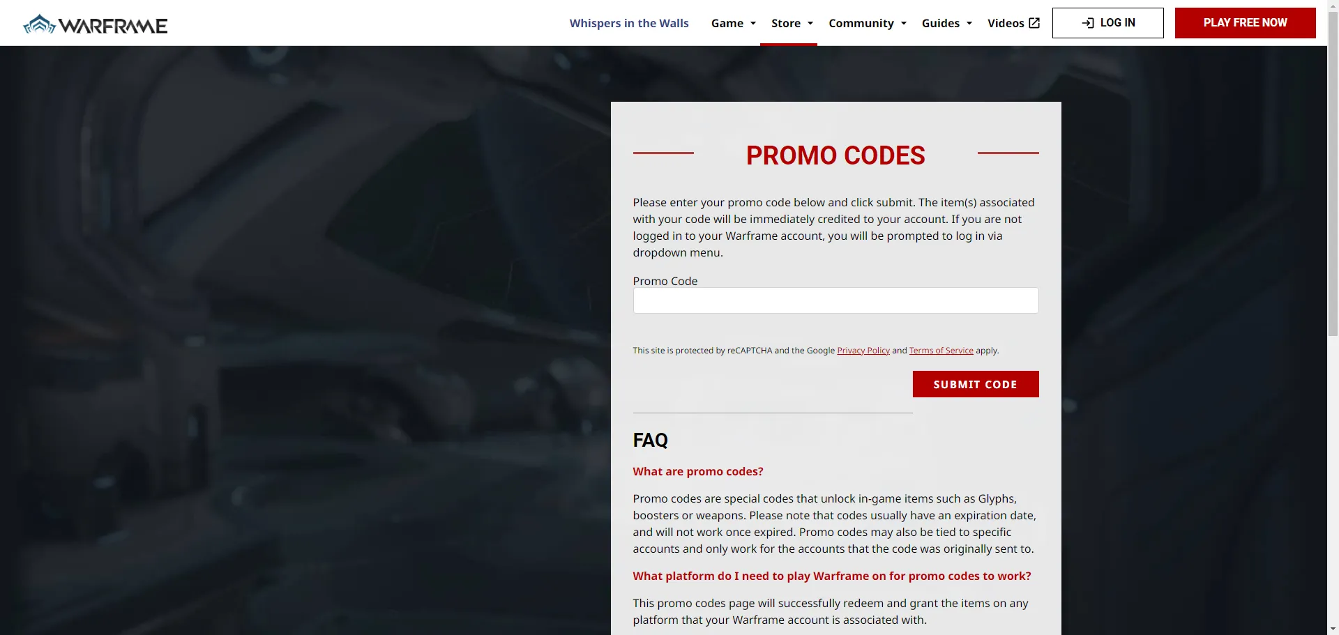 How to Redeem Promo Codes in Warframe