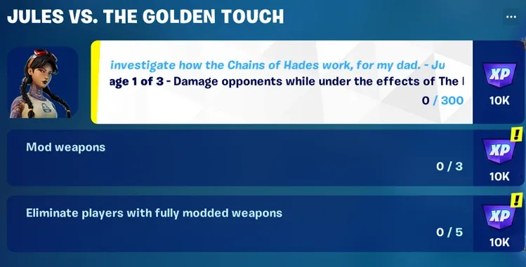 How To Complete Jules vs. The Golden Touch Quests in Fortnite Chapter 5 Season 2