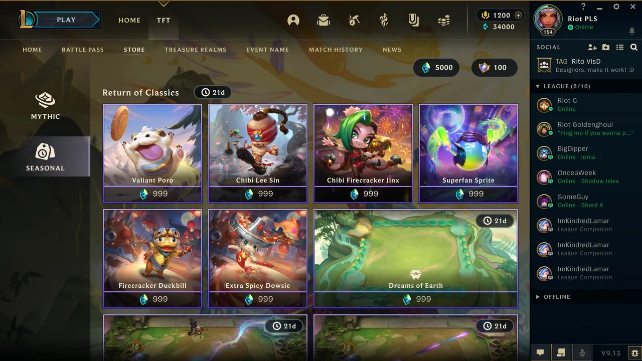 TFT Set 11 Rotating Shop Seasonal Graphic