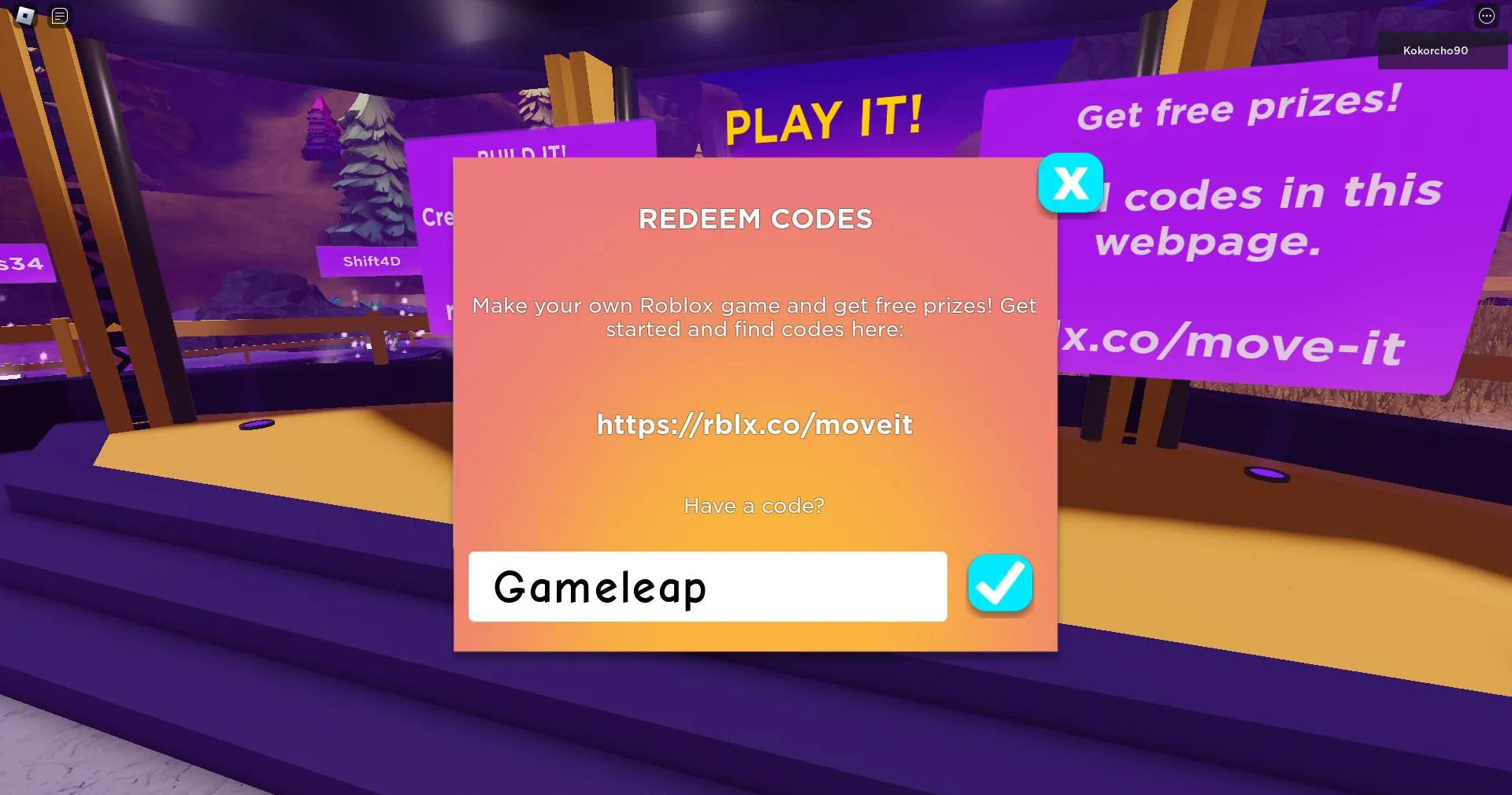 How to Redeem Codes in Island of Move in Roblox