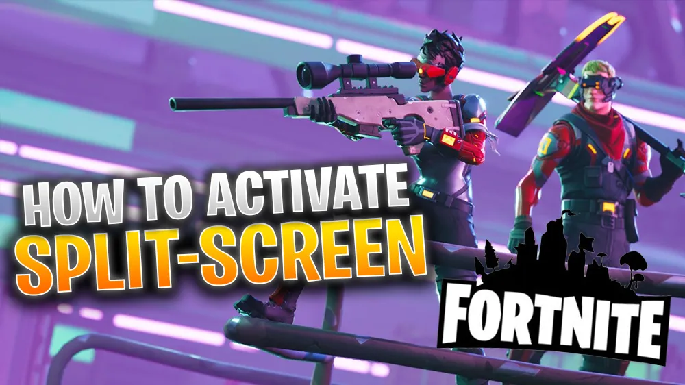 FORTNITE SPLIT SCREEN: HOW TO SPLIT SCREEN on FORTNITE (PS4/Xbox One  Tutorial Battle Royale) 