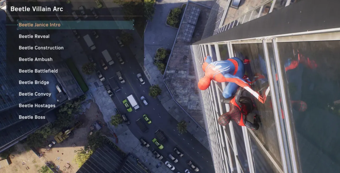 Beetle DLC Villain Arc in Spider-Man 2.png