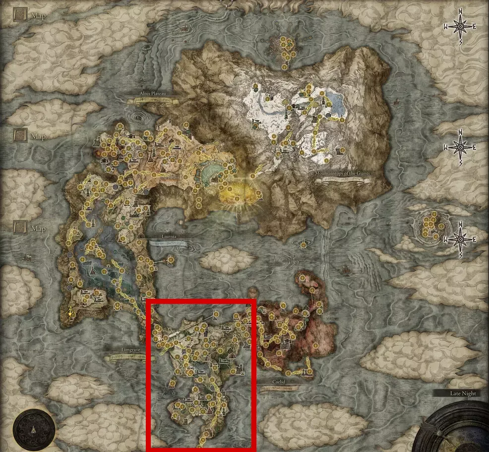 Elden Ring Shadow of the Erdtree Map Size