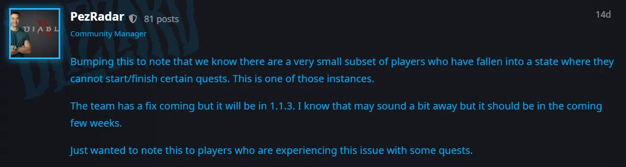 Blizzard developer responds