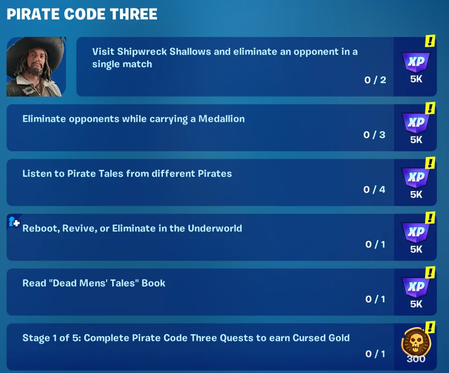 How to Complete Every 'Pirate Code Three' Quest in Fortnite Chapter 5 Season 3