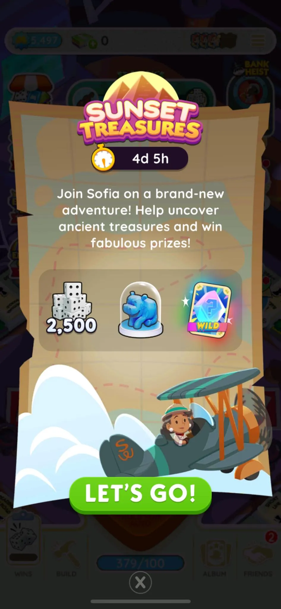 Monopoly GO: Sunset Treasures All Rewards & Milestones