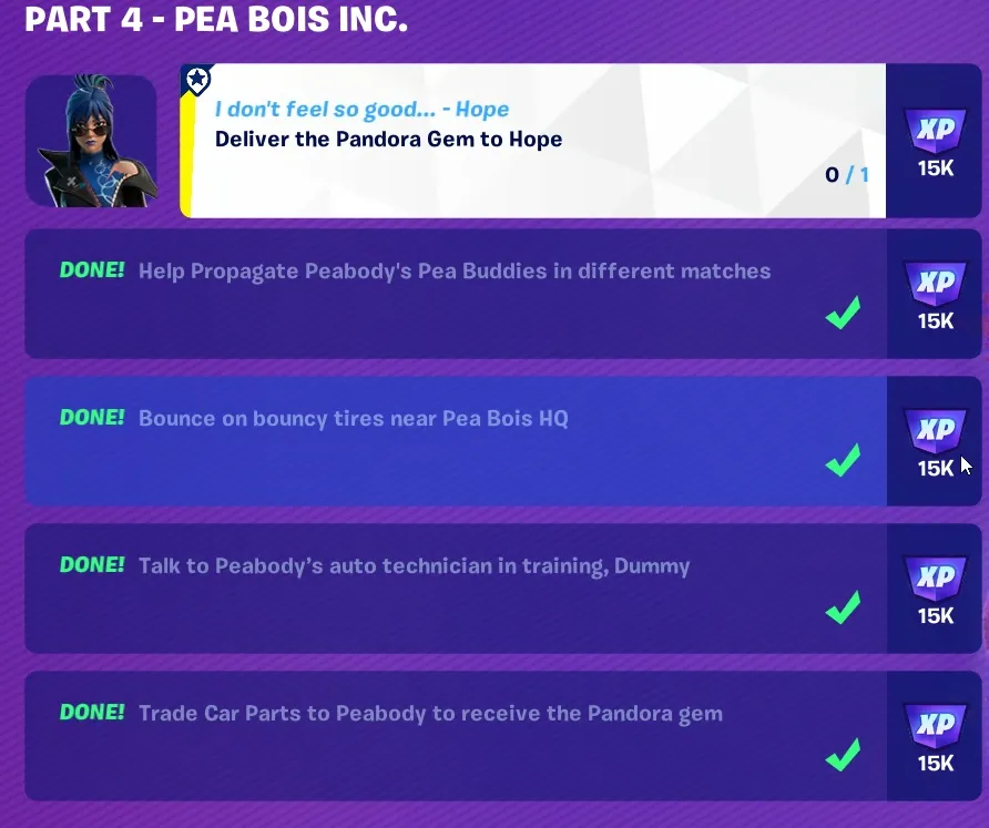 How to Complete Every 'Pea Bois INC.' Quest in Fortnite Chapter 5 Season 3