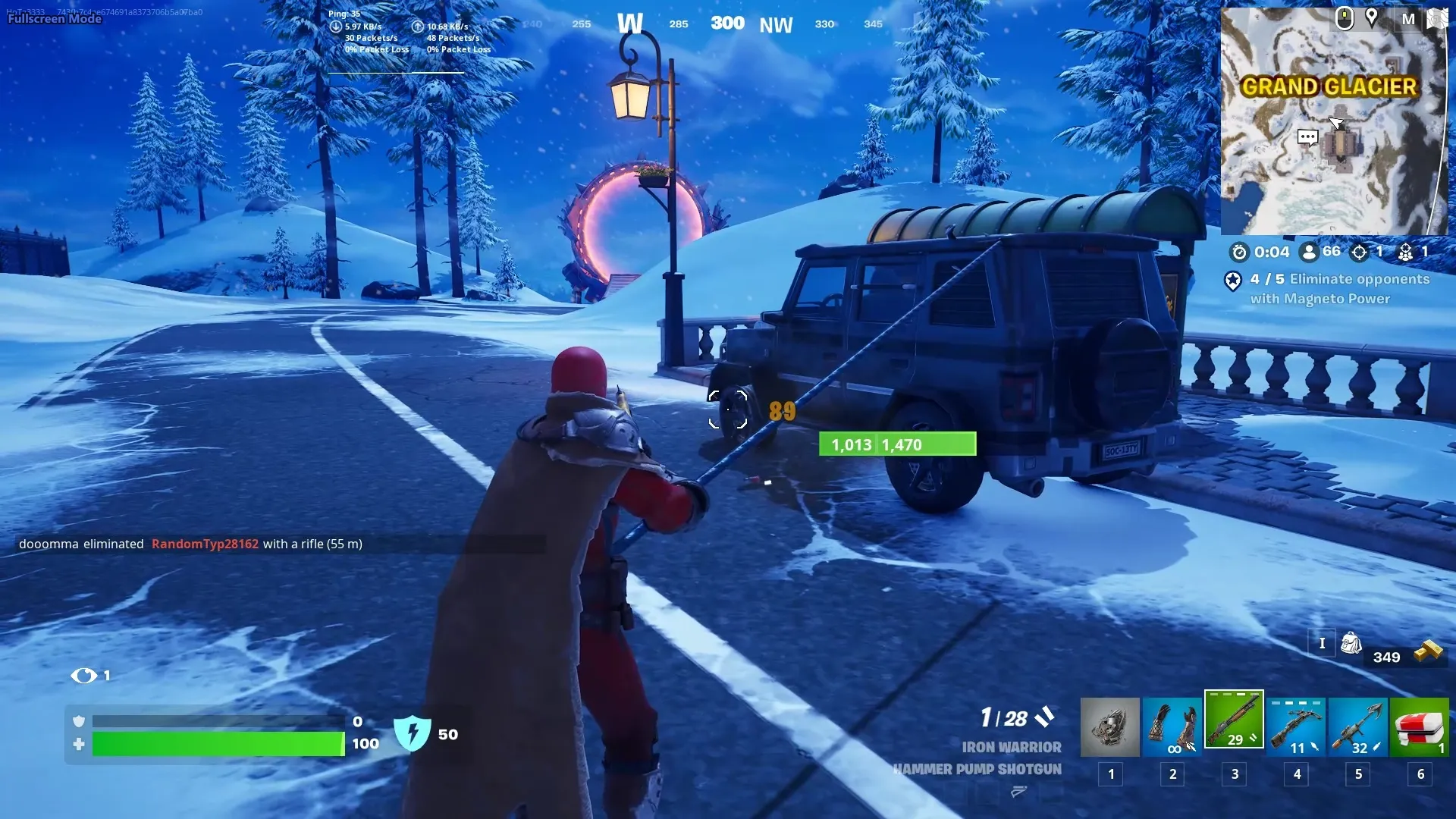 How to Damage Opponents or Vehicles While Attached with a Tow Hook Cannon in Fortnite