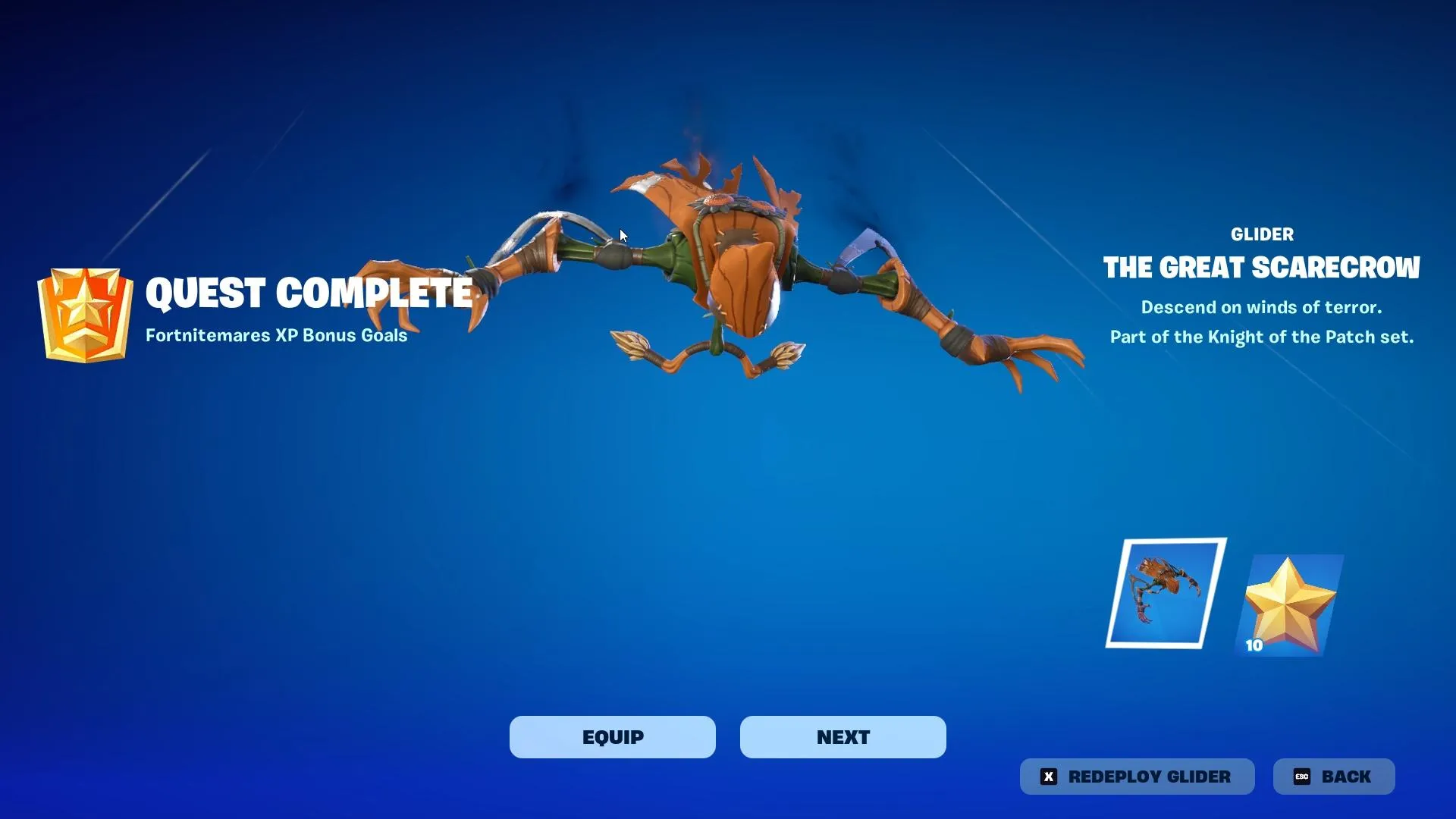 How to get the Great Scarecrow Glider in Fortnite