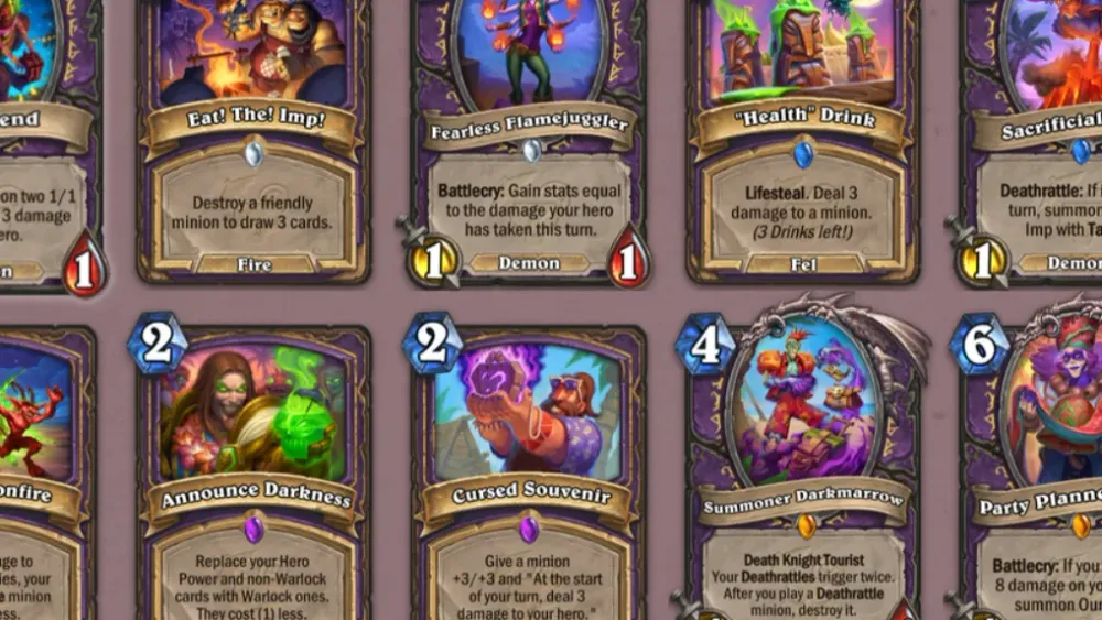 Hearthstone All New Warlock Cards in Perils in Paradise Explained