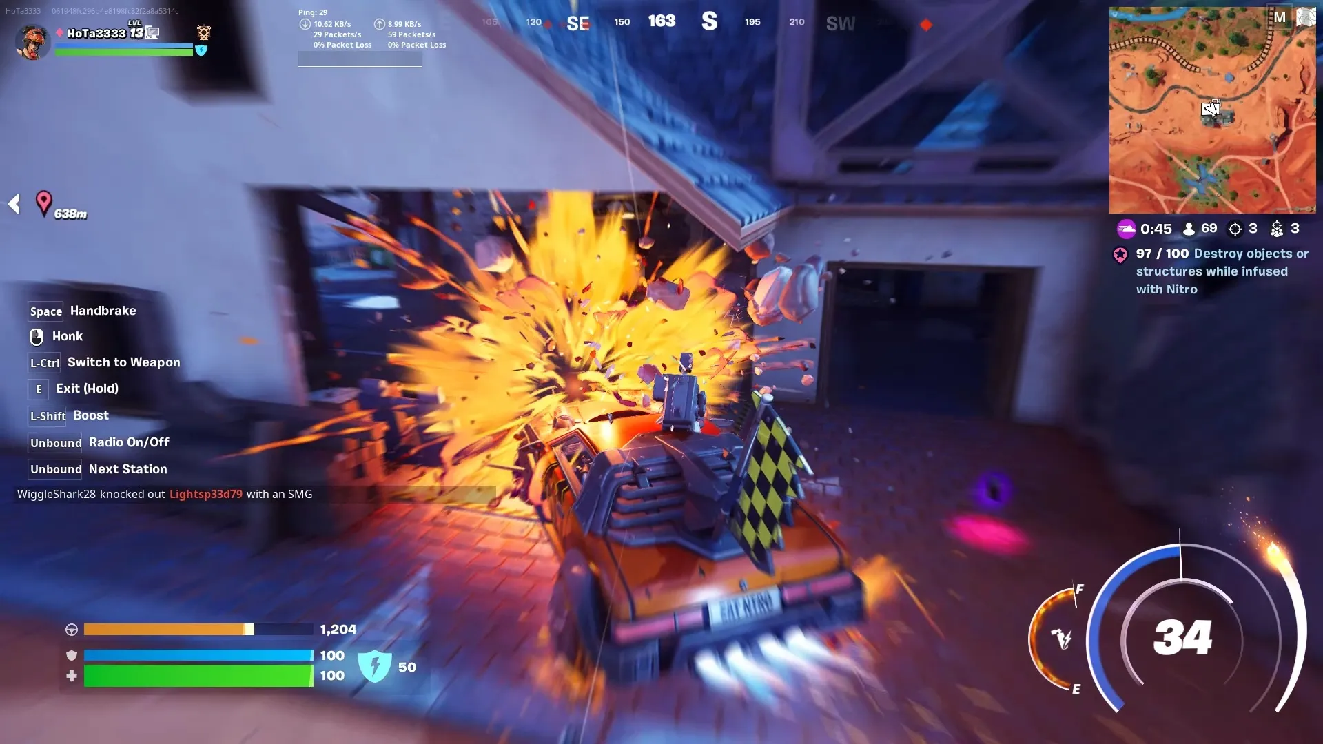 How to Destroy Objects or Structures While Infused with Nitro Fortnite