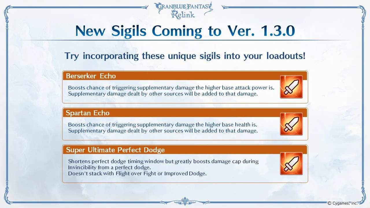 Granblue Fantasy Relink Version 1.3 - Full Update Summary