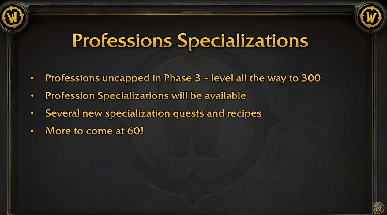 WoW SoD Phase 3 Professions Specializations