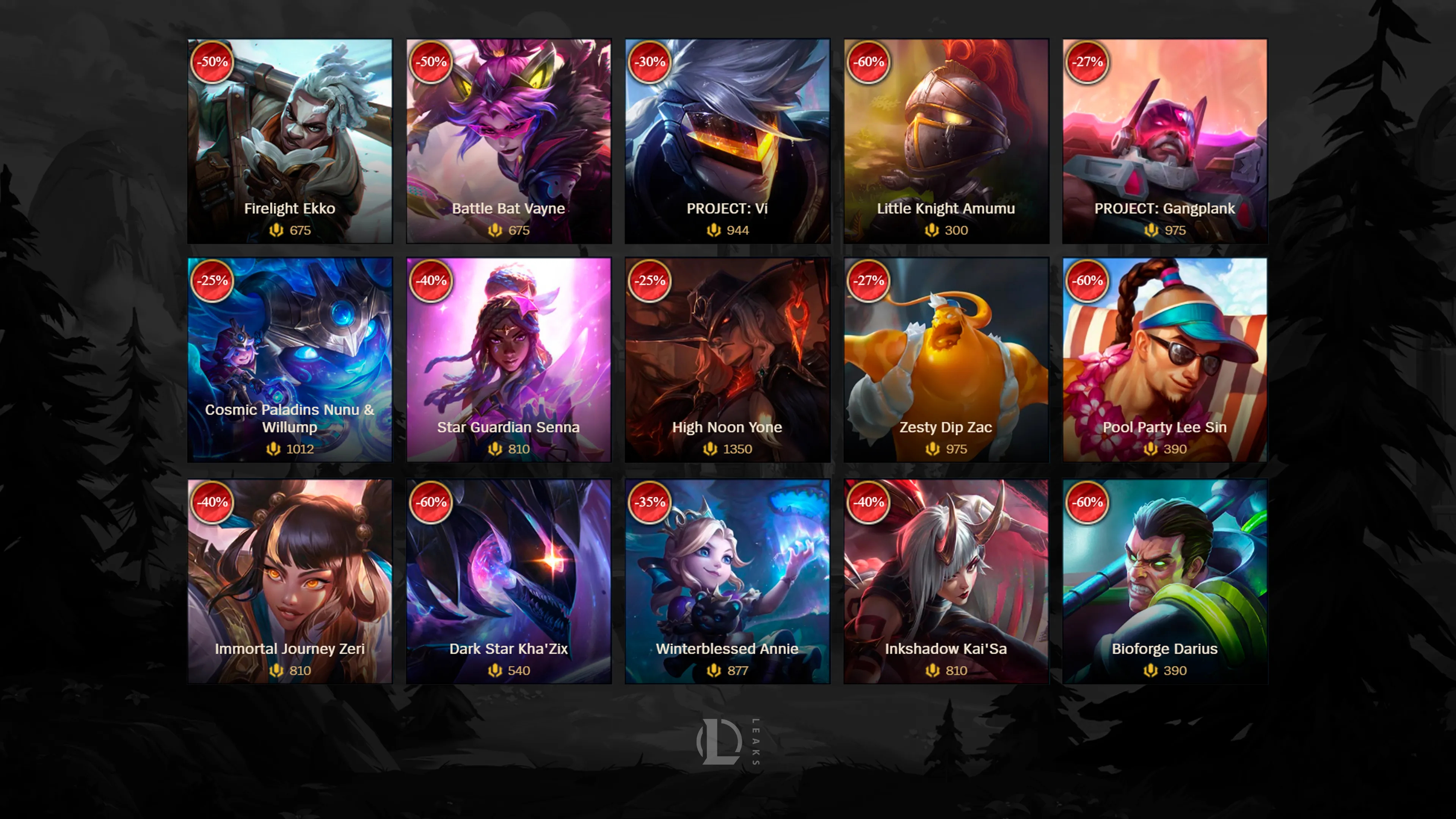 Current LoL Skin Sale September 9 - September 16