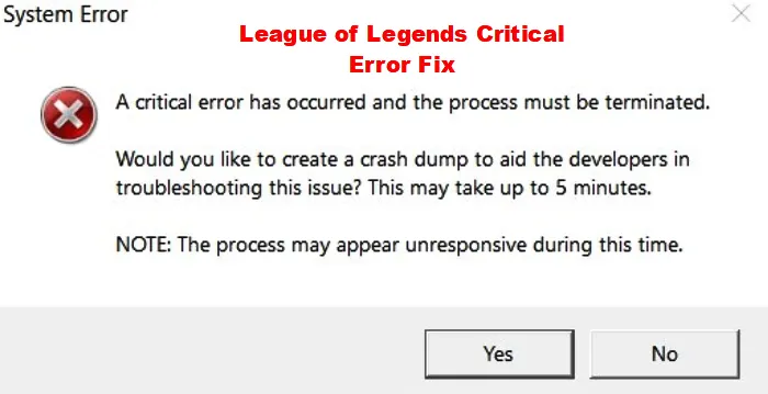 League of Legends Critical Error: Reasons & How To Fix