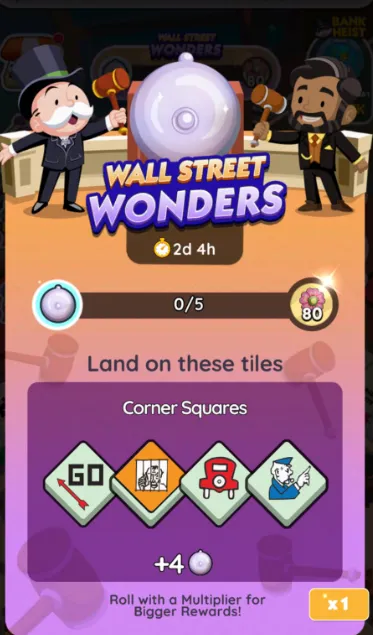 Monopoly GO Wall Street Wonders Rewards and Milestones