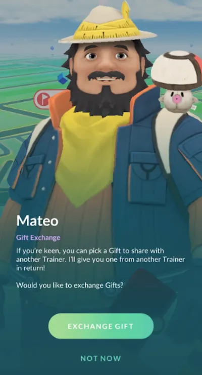 Pokemon GO Mateo How to Exchange a Gift, Bug Fix and More 1.png