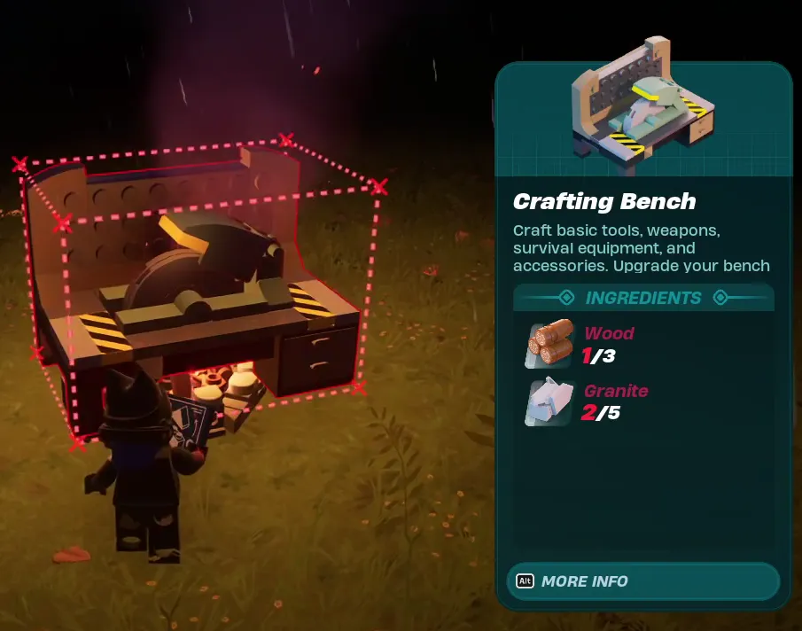 Crafting Bench Fortnite LEGO mode