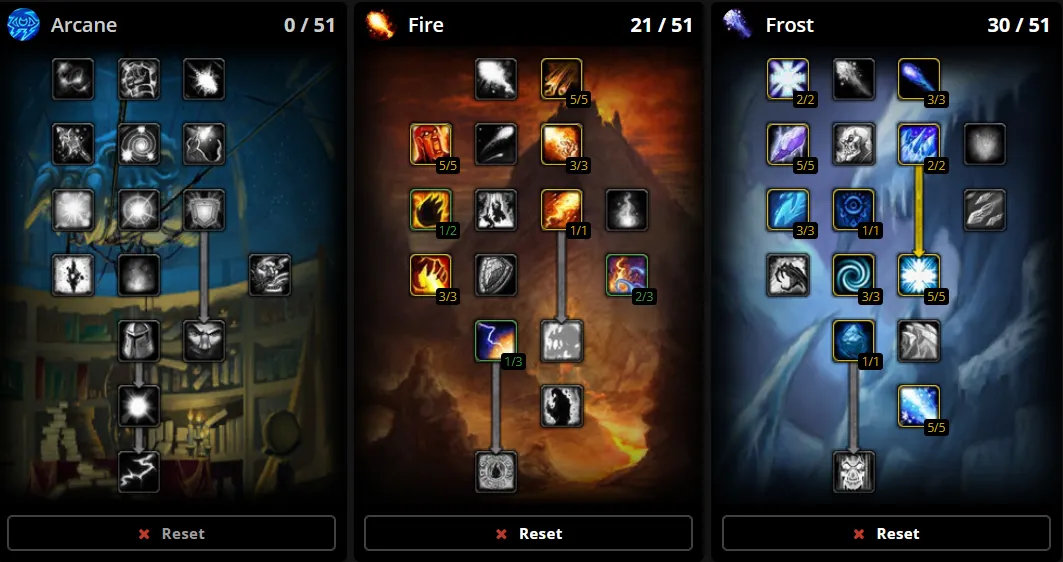 WoW SoD Phase 4 Frost Mage Talents