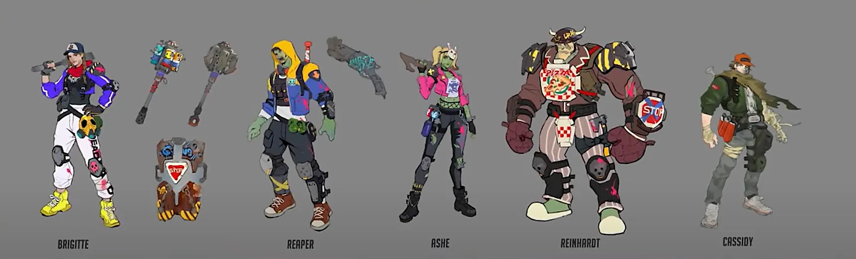 Overwatch 2 New Upcoming Skins Leaked! Zombie-Themed SkinsOverwatch 2 New Upcoming Skins Leaked! Zombie-Themed Skins Brigitte Reaper Ashe Cassidy