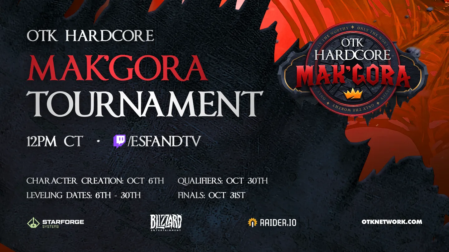 WoW Hardcore Mak'gora Tournament with $100,000 Prize Underway