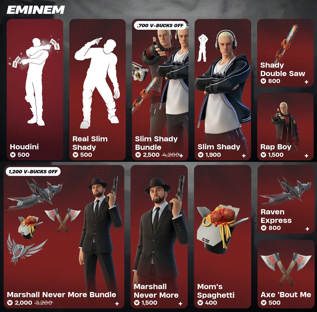 Eminem Prices