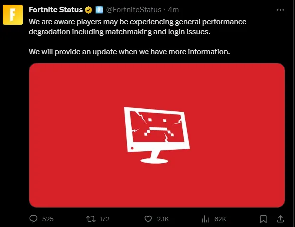 Is Fortnite Down right now