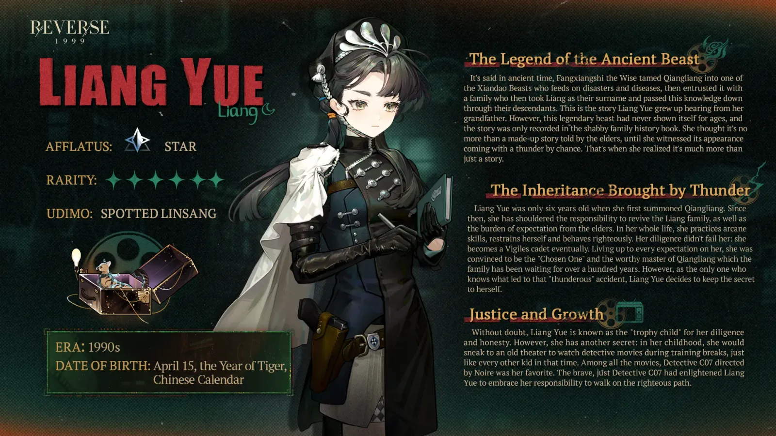 Reverse 1999: Liang Yue Character Overview