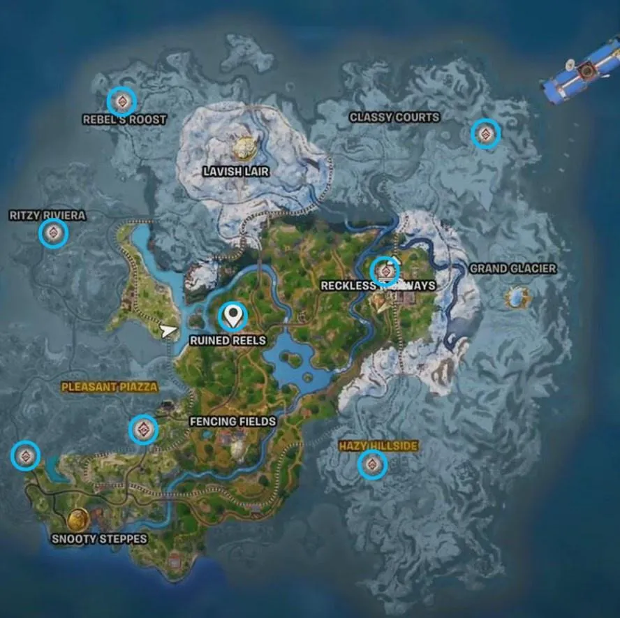 Weapon Case Locations in Fornite Chapter 5 Season 1