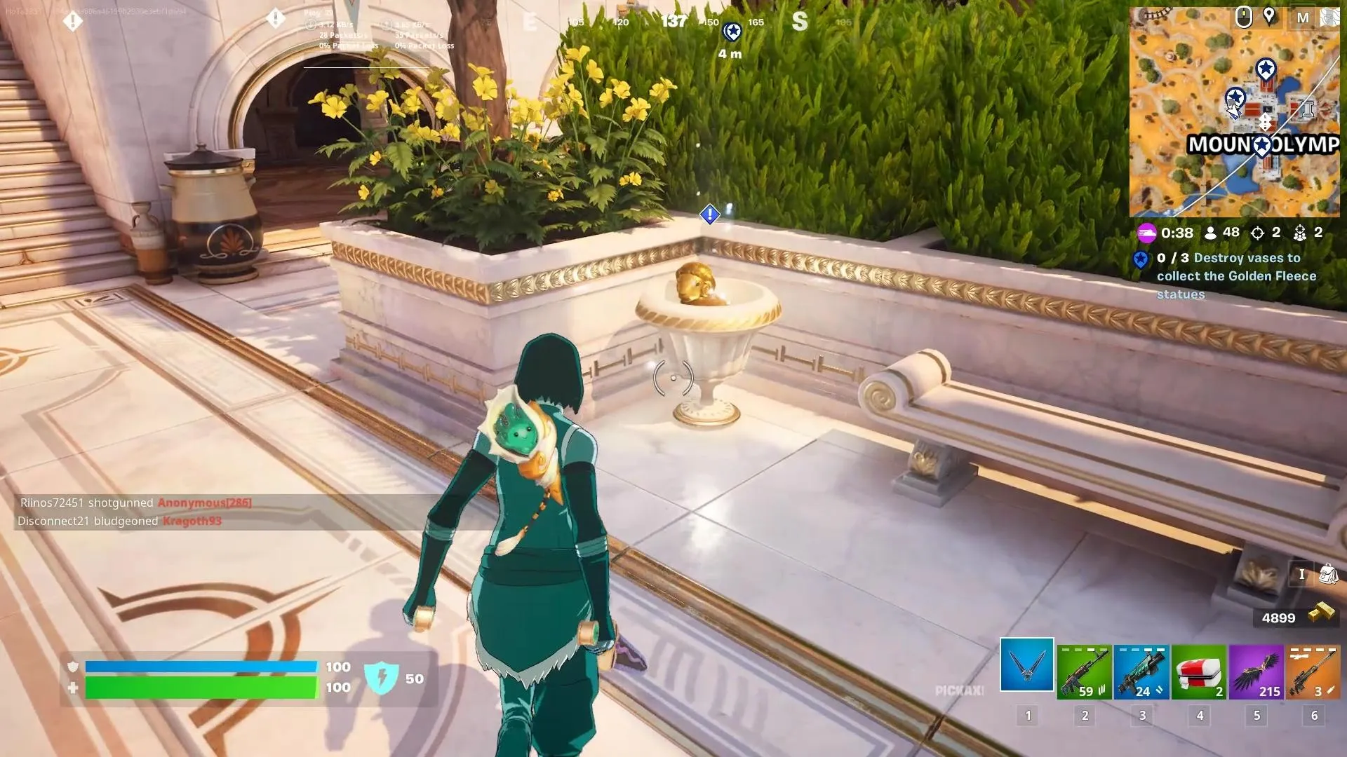 Crackling Hourglass, Broken Harpe Sword, and Golden Fleece Statues Locations in Fortnite