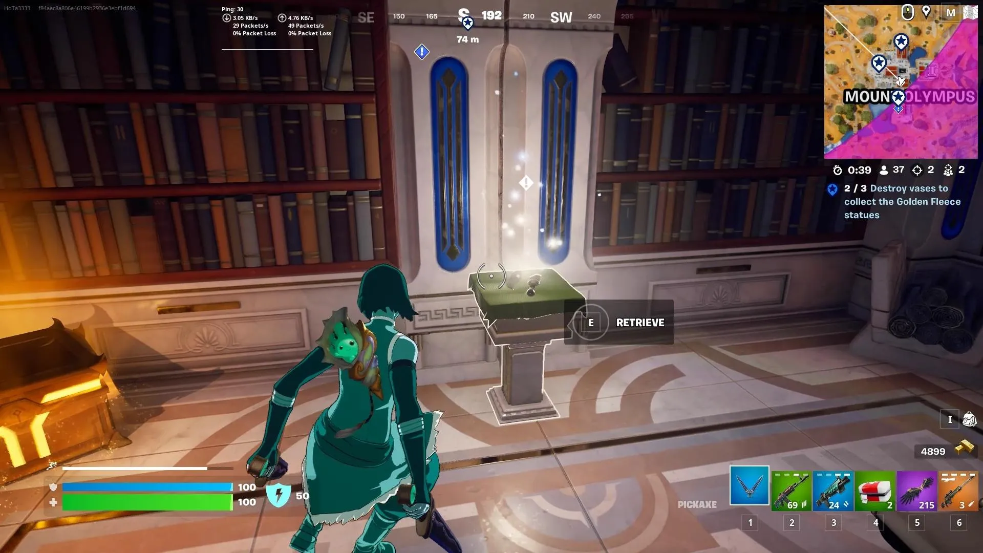 Crackling Hourglass, Broken Harpe Sword, and Golden Fleece Statues Locations in Fortnite