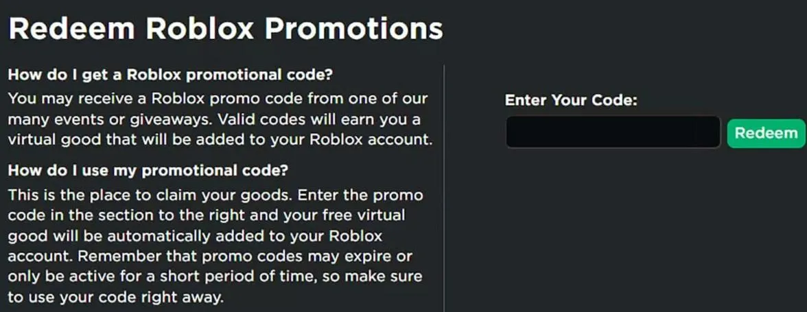 Roblox Promo Codes (December 2023) - Free Rewards & Accessories