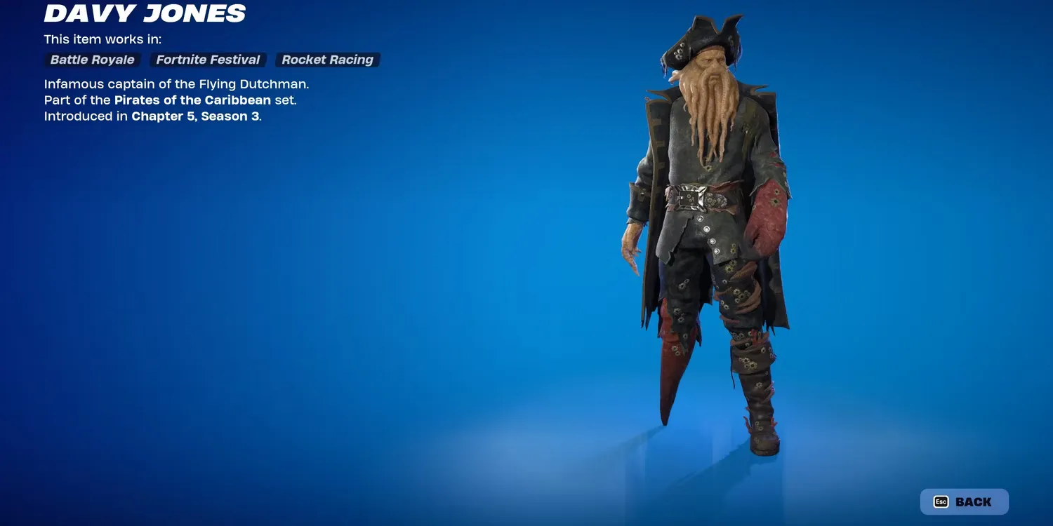 Davy Jones Outfit