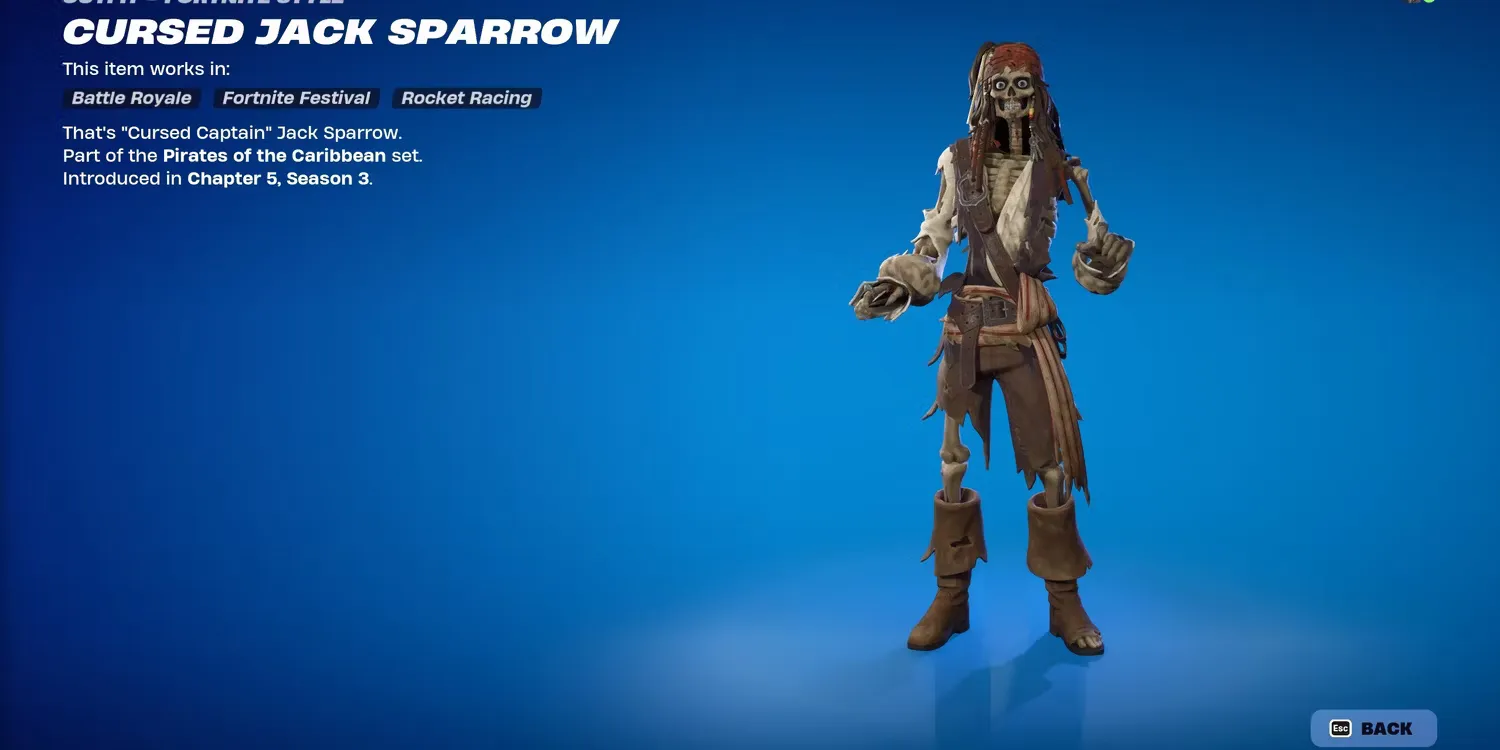 Cursed Jack Sparrow Outfit
