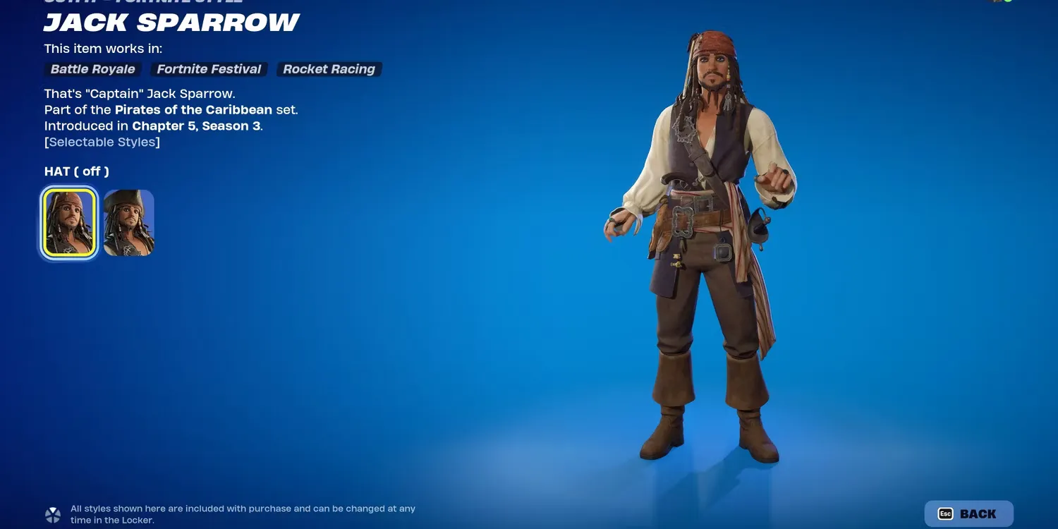 Captain Jack Sparrow Outfit