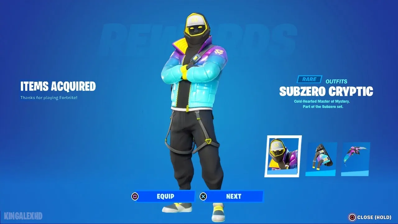 Subzero Cryptic Outfit in Fortnite