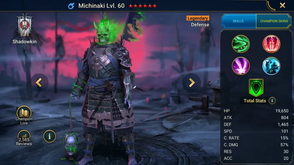 RAID Shadow Legends: Michinaki Best Build Guide