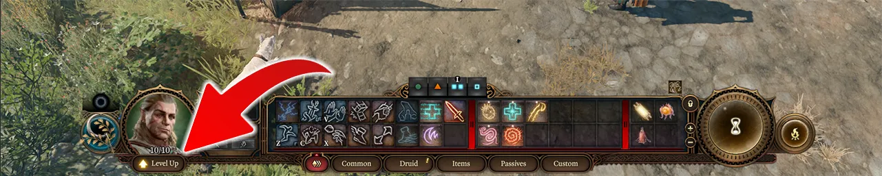 Level up icon in Baldur's Gate 3