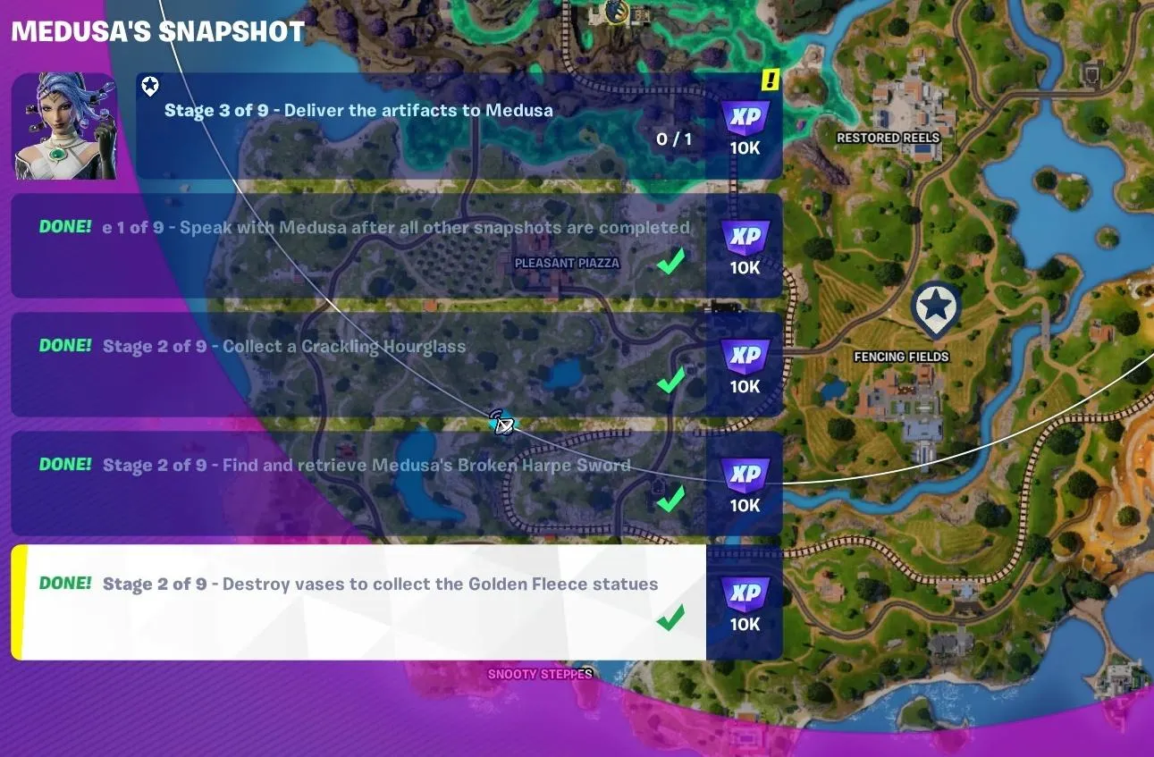How to Complete Every 'Medusa's Snapshot'' Quest in Fortnite