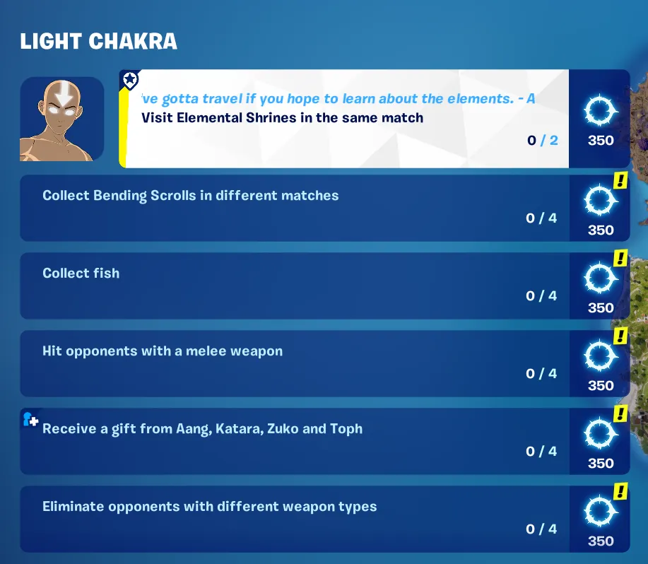 How To Complete Every Light Chakra Quest in Fortnite