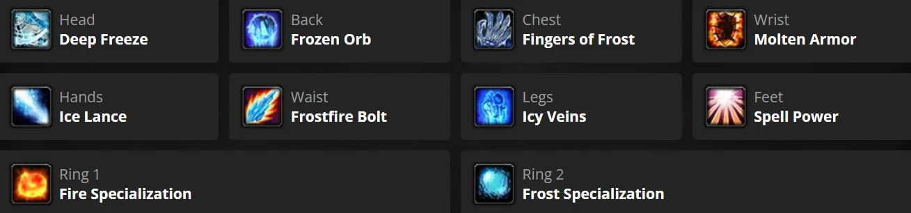 Frost Mage Runes