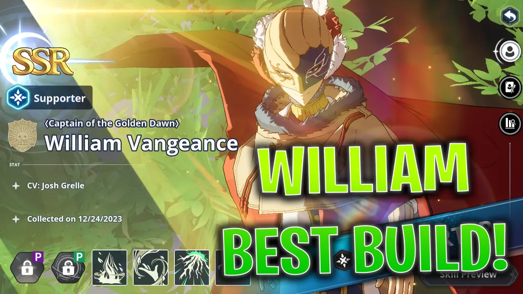 Black Clover M: William Best Build Guide, Kit, More