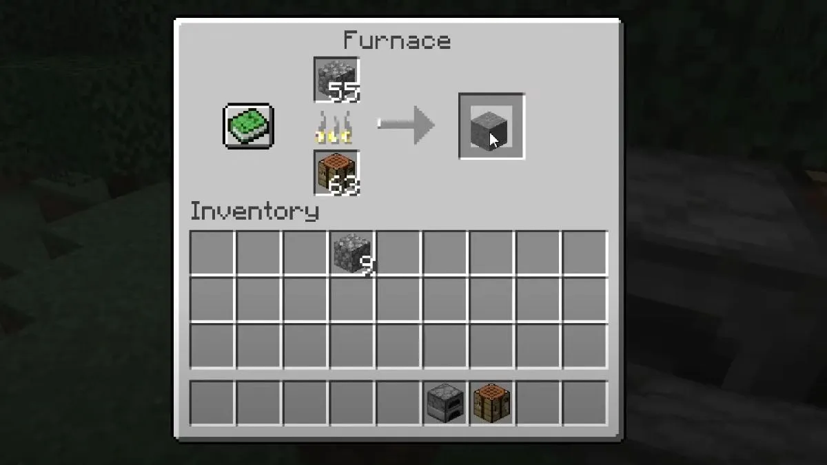 Crafting Stone in Minecraft