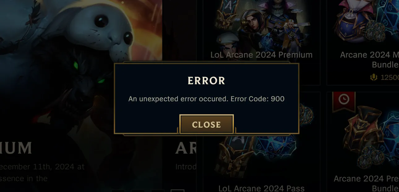 LoL Error: Is Blue Essence Emporium Down?