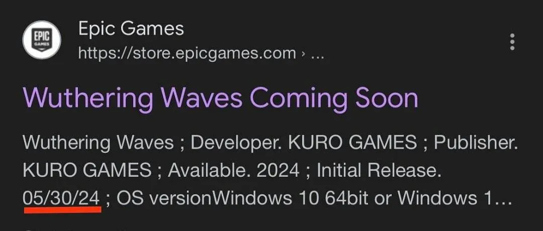 Wuthering Waves Intial Release Date