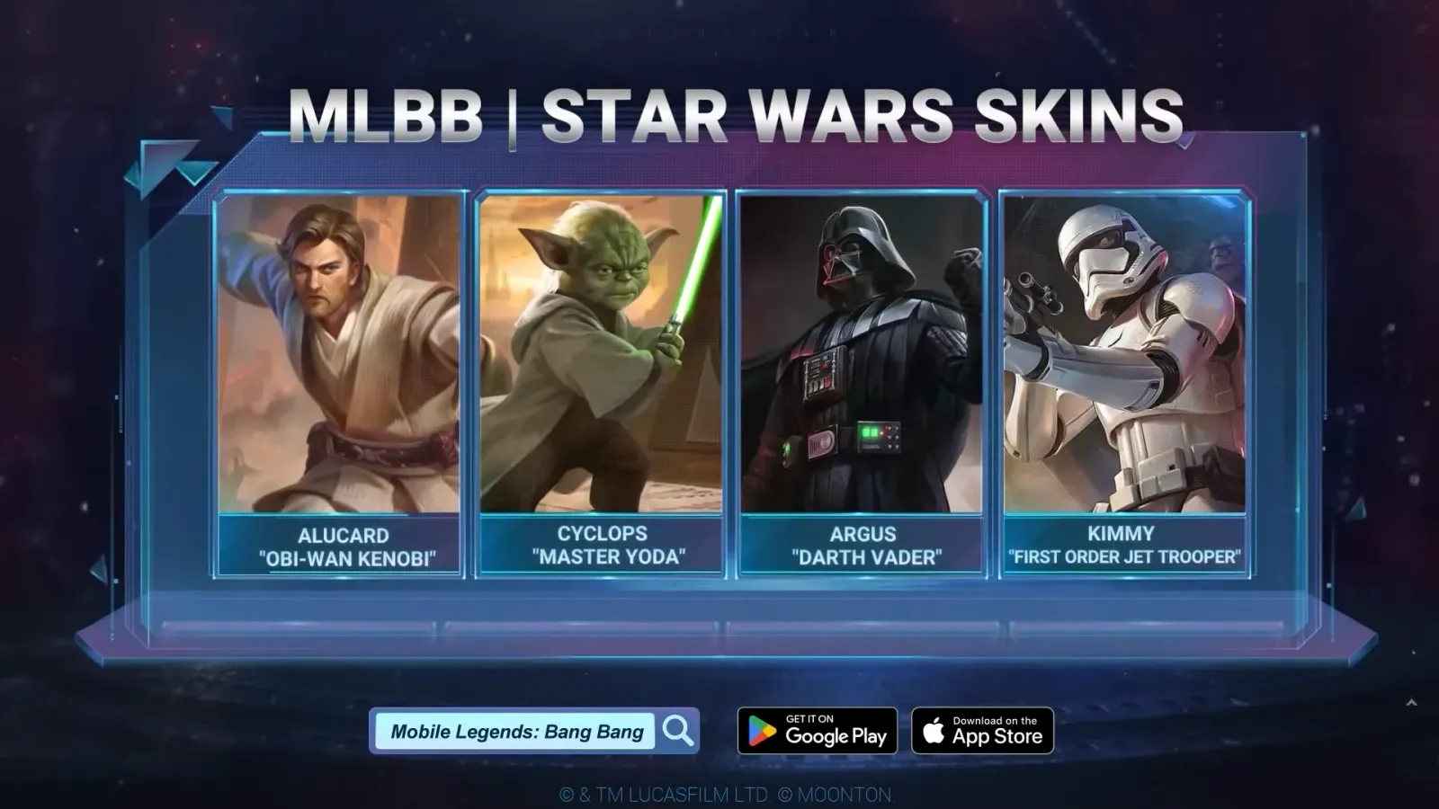 Mobile Legends: Star Wars Collab Skins and Items Preview