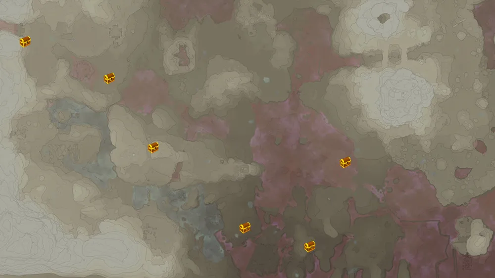 Окутанный: все места с золотыми сундуками на карте