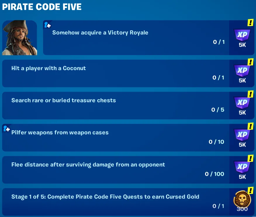 How to Complete Every 'Pirate Code Five' Quest in Fortnite Chapter 5 Season 3